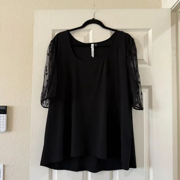 Black Plus Size Top Size 3X - Picture 1 of 5